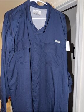 Ocean & Coast Men's Long-Sleeve, Fishing Shirt- Navy